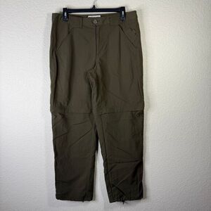 Columbia Convertible Hiking Cargo Pants Outdoor‎ Zip Off Legs Olive Green 8